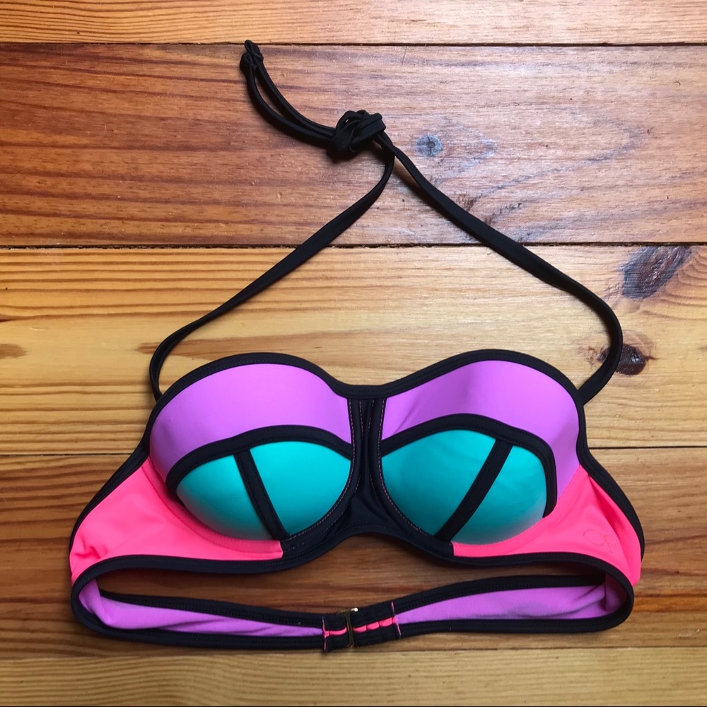 OP Tri-colored Bikini Top, EUC, L